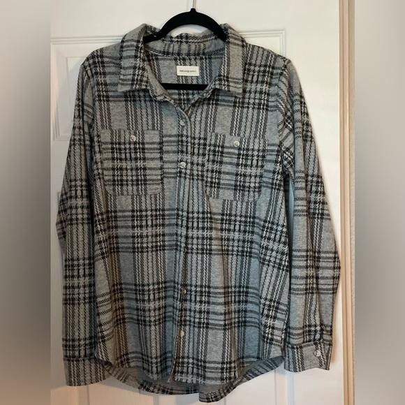 Thread & Supply Jackets & Blazers - Thread & Supply Black and Gray Plaid Shirt